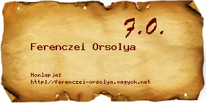 Ferenczei Orsolya névjegykártya