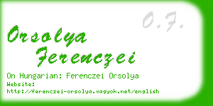 orsolya ferenczei business card